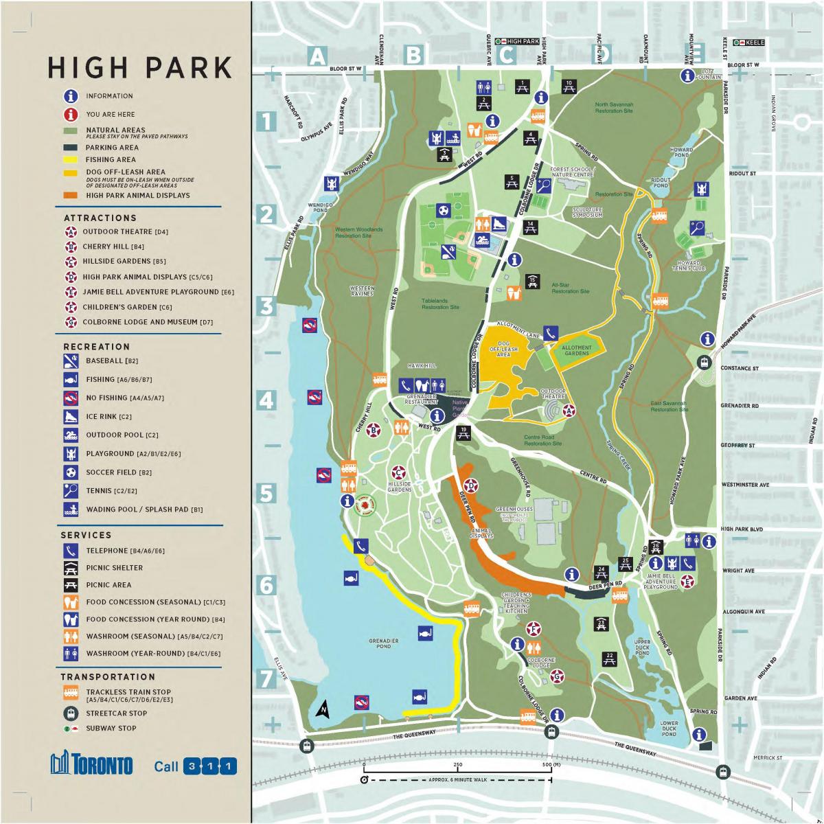 haute carte du parc