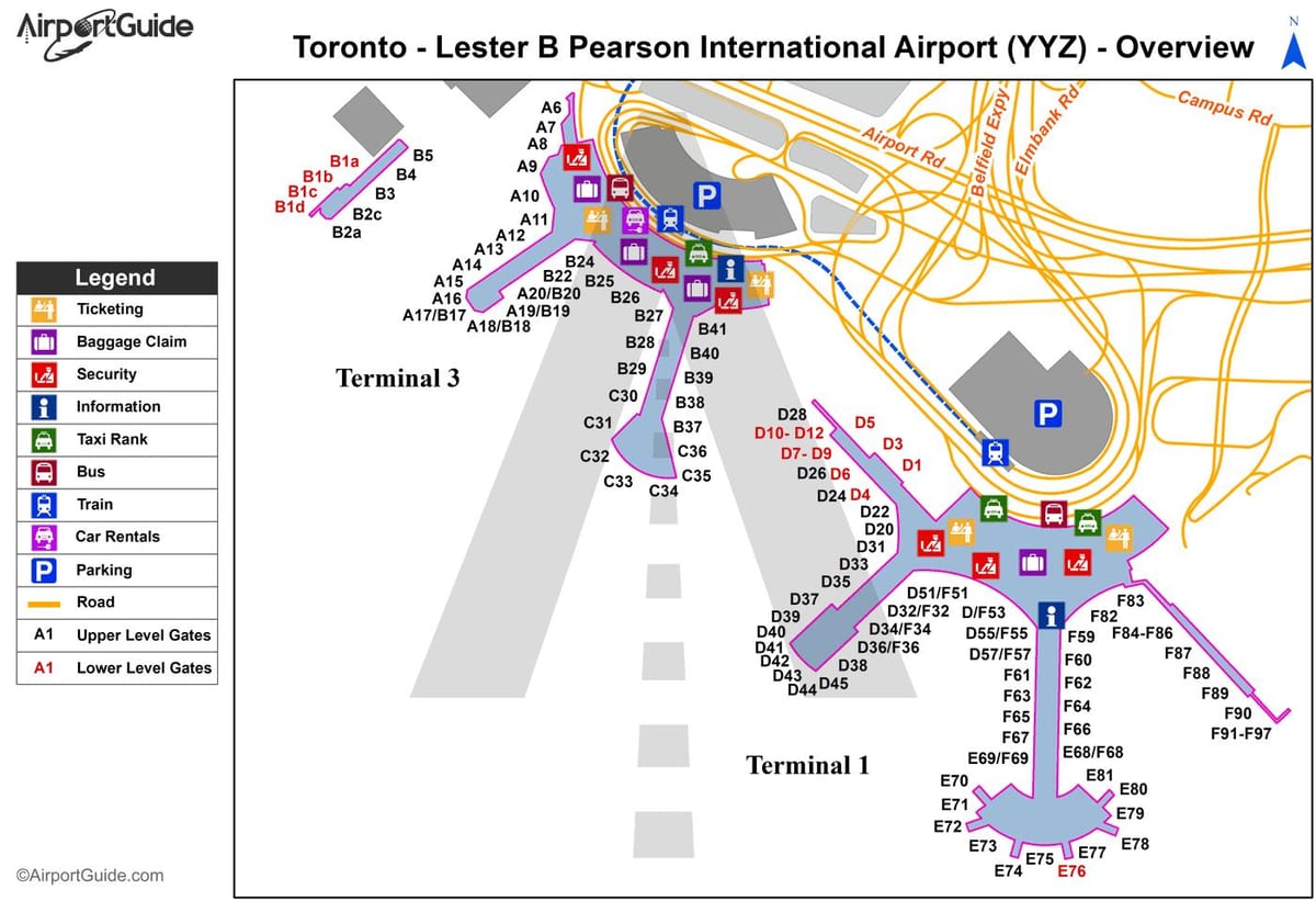 Toronto pearson carte