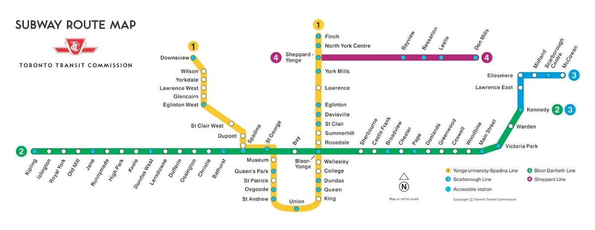 carte de métro de Toronto