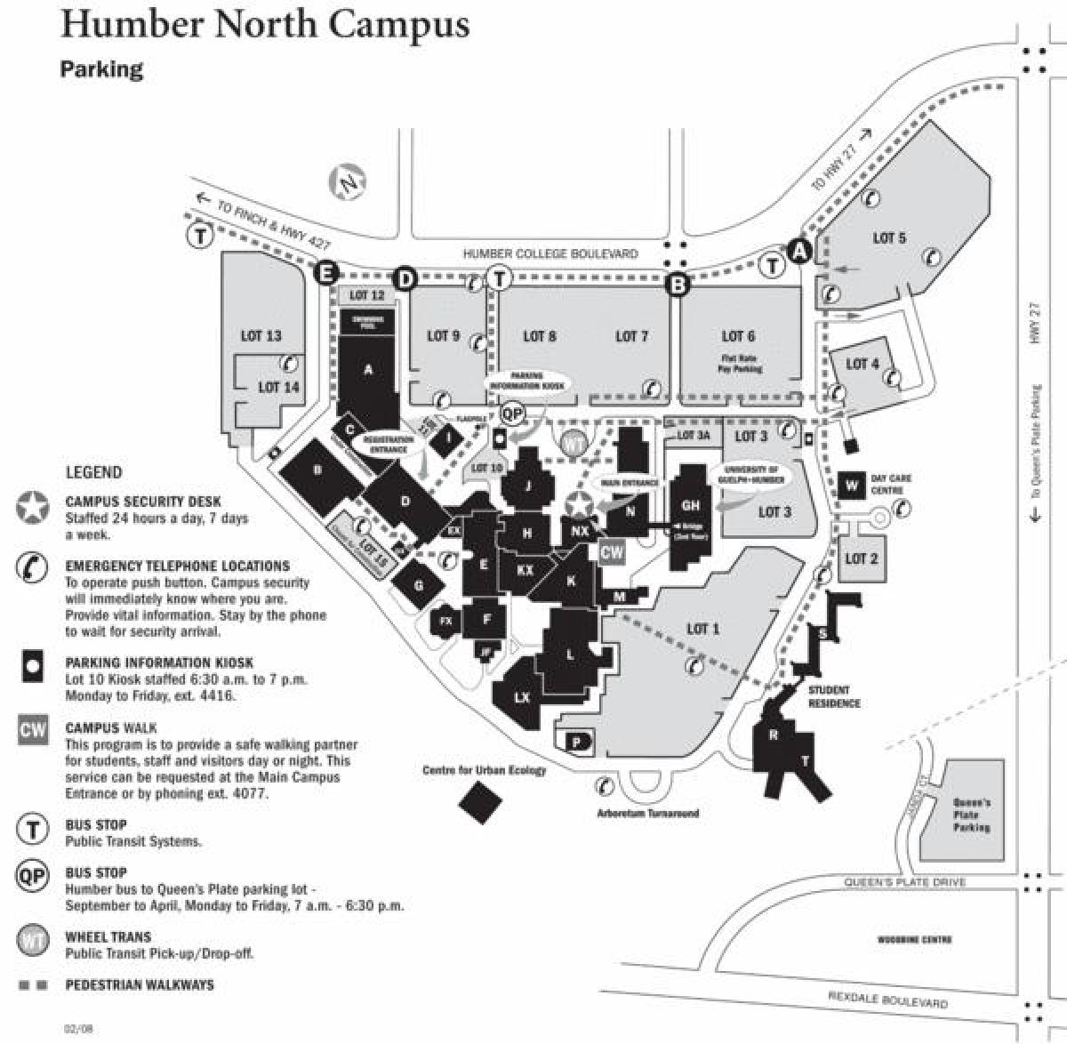 humber college campus nord de la carte