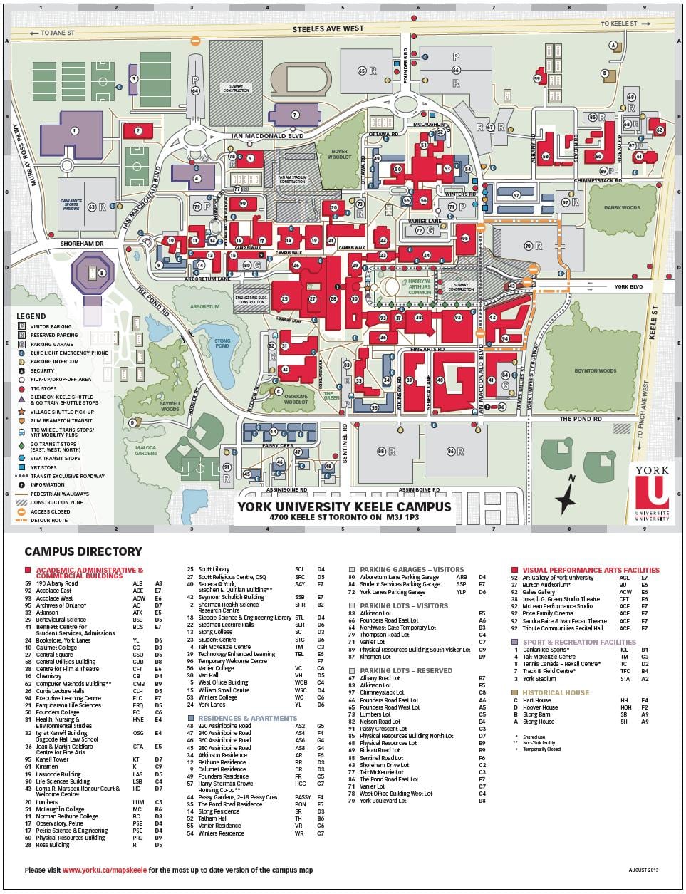 université de york carte