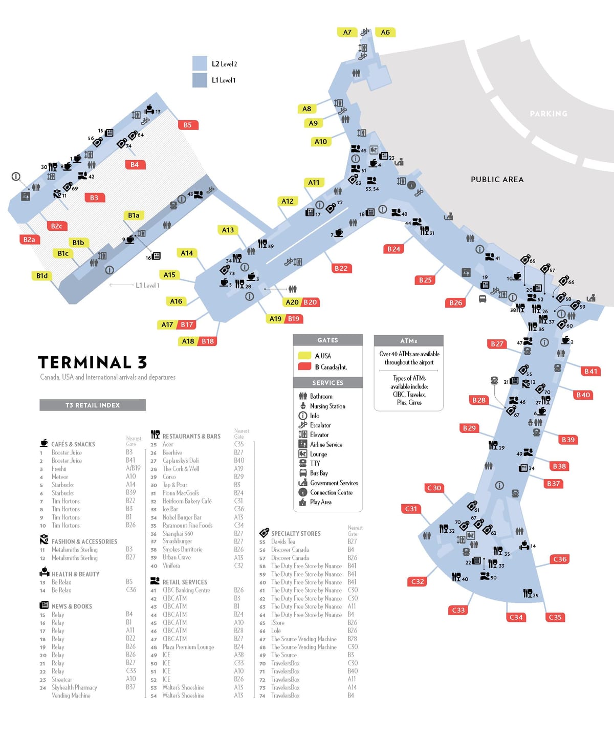 pearson terminal 3 de la carte