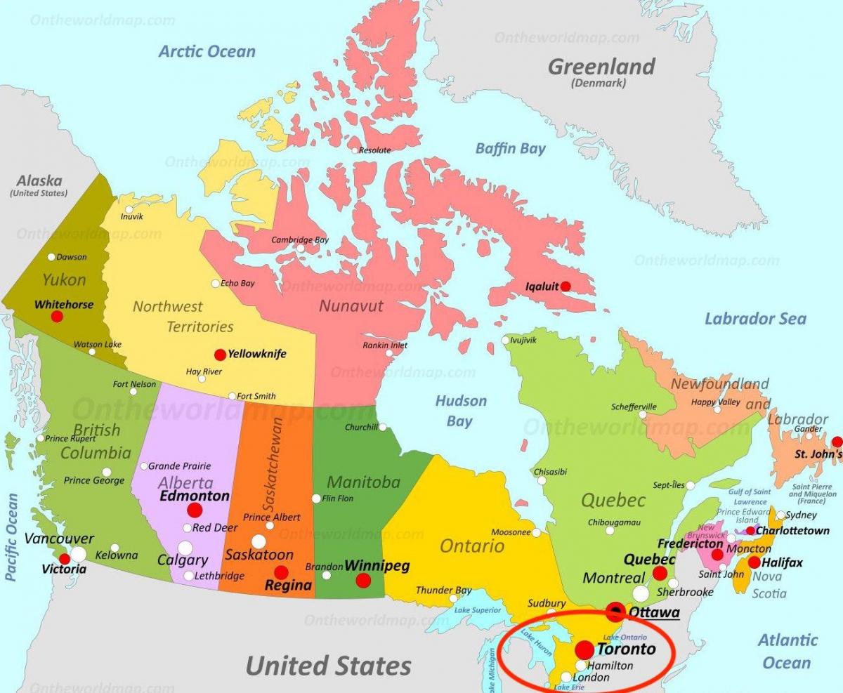 carte du canada Toronto
