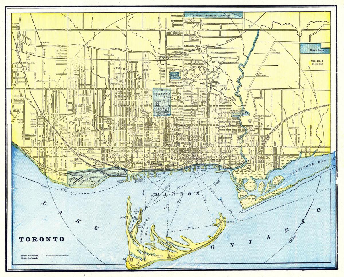 vieille carte de Toronto