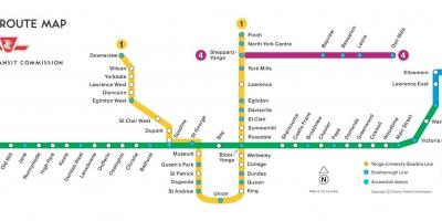 Carte de métro de Toronto
