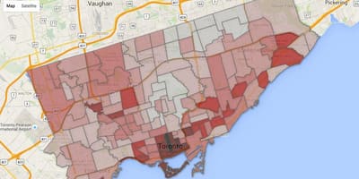 Carte de la criminalité Toronto