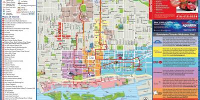 La carte de Toronto hop on hop-off tour en bus