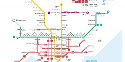 Carte des tramways de Toronto